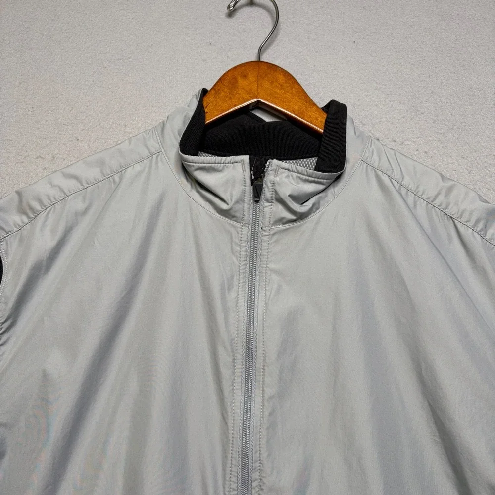 Nike Windbreaker Jacket Mens Large Silver 90s Vintage Full Zip Track Mesh Back